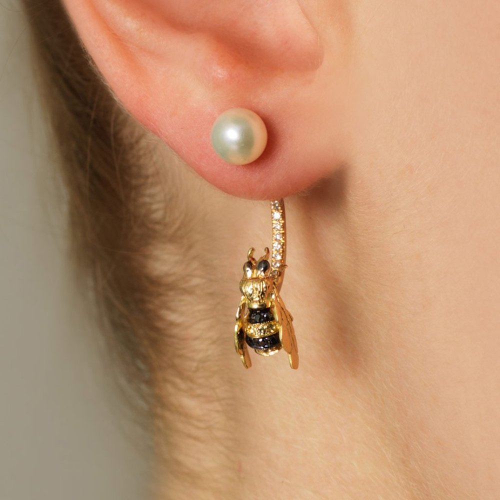 Bee Piercing Earring - Picture 2 of 2